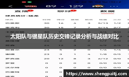 太阳队与银星队历史交锋记录分析与战绩对比