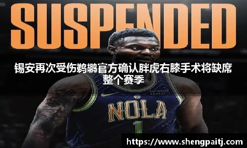 锡安再次受伤鹈鹕官方确认胖虎右膝手术将缺席整个赛季